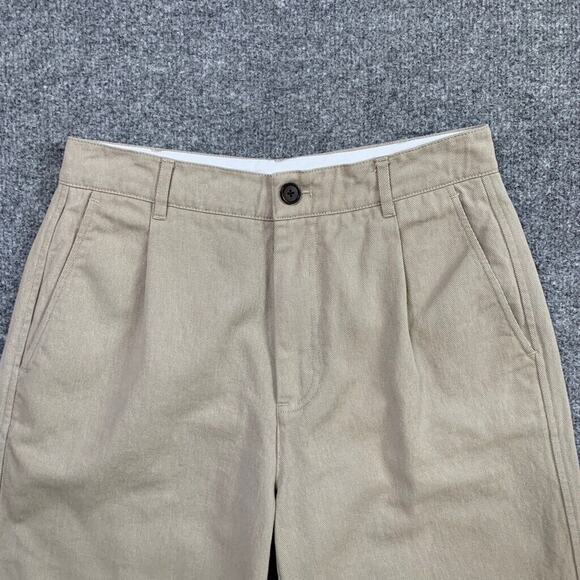 6397 Pants Women 0 Stone Cotton Wide Leg Pleated Front Zip Fly High Rise Trouser - Picture 3 of 13